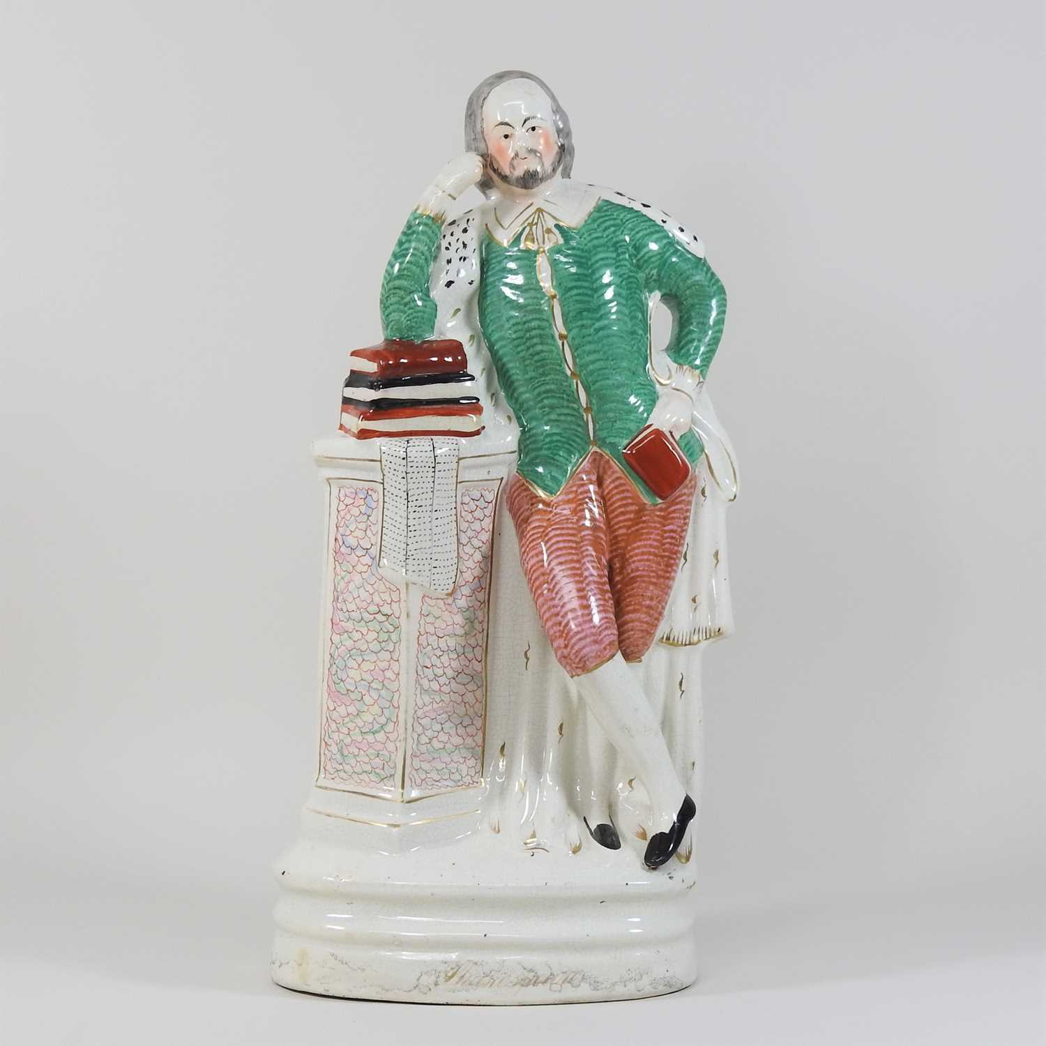 Lot 398 - An unusual 19th century Staffordshire flatback figure