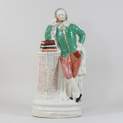 Lot 398 - An unusual 19th century Staffordshire flatback figure