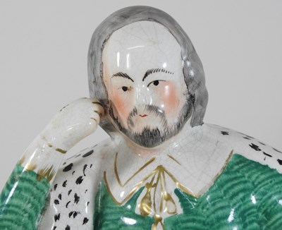 Lot 398 - An unusual 19th century Staffordshire flatback figure