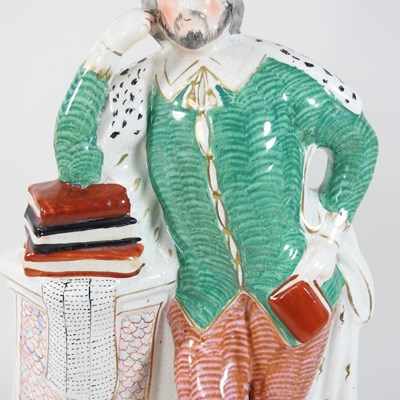 Lot 398 - An unusual 19th century Staffordshire flatback figure