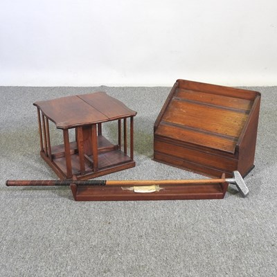 Lot 453 - An early 20th century desk top revolving...