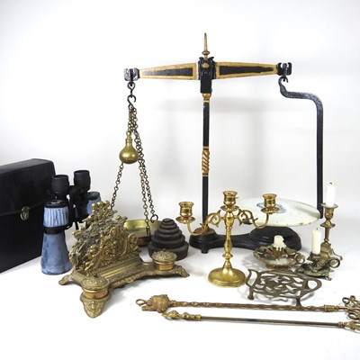 Lot 219 - A set of 19th century iron scales, by Pooley &...