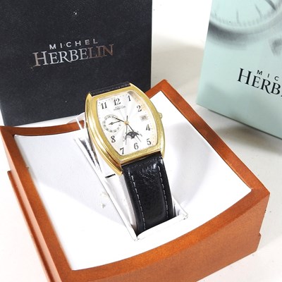 Lot 420 - A Michel Herbelin gentleman's steel cased...