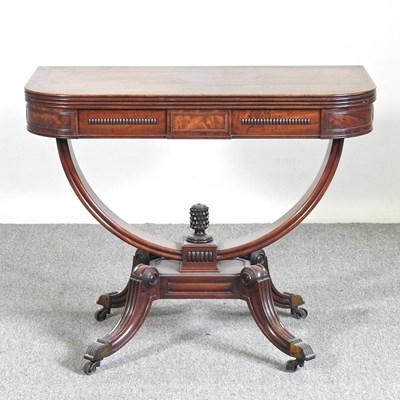 Lot 371 - An unusual 19th century mahogany folding tea...