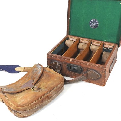 Lot 90 - A 19th century leather cartridge case, by...