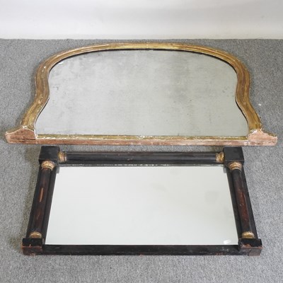 Lot 558 - An early 20th century gilt framed over mantle...