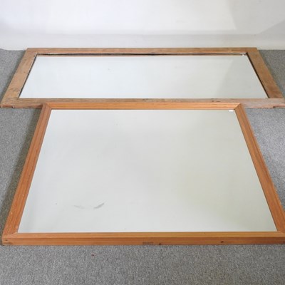 Lot 748 - A large modern pine framed wall mirror, 188 x...