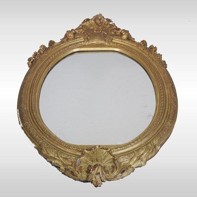 Lot 26 - A 19th century carved pine and gilt gesso...