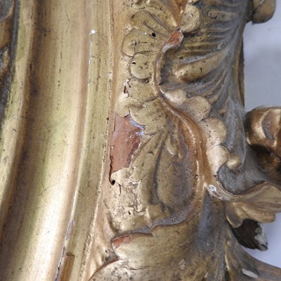 Lot 26 - A 19th century carved pine and gilt gesso...