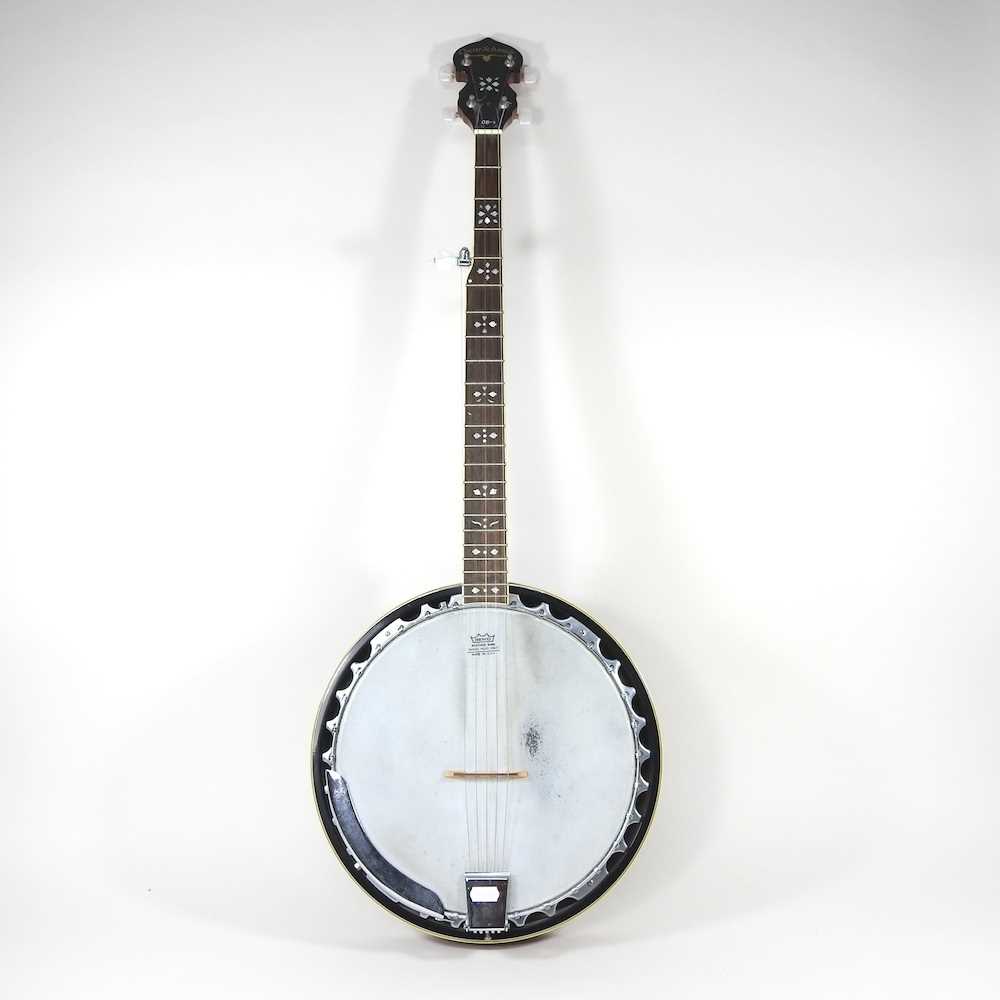 Lot 589 - An Oscar Schmidt banjo, 98cm long