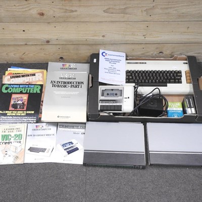 Lot 681 - A 1980's Commodore Vic 20 home computer, with...