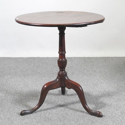 Lot 687 - A George III mahogany tilt-top occasional...