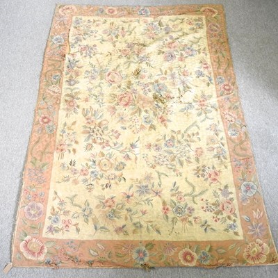 Lot 850 - A Kashmiri hand stitched carpet, with all over...