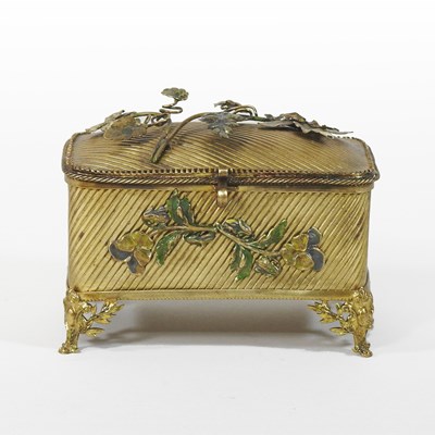 Lot 384 - A 19th century French jewellery box