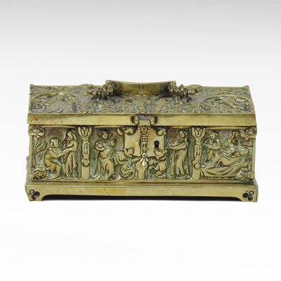 Lot 359 - An early 20th century Gothic reliquary style casket