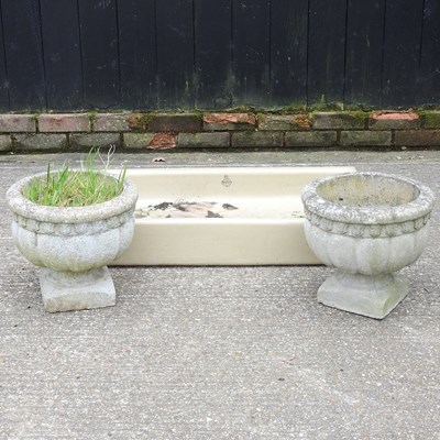 Lot 590 - A Royal Doulton stoneware sink, 91cm wide,...