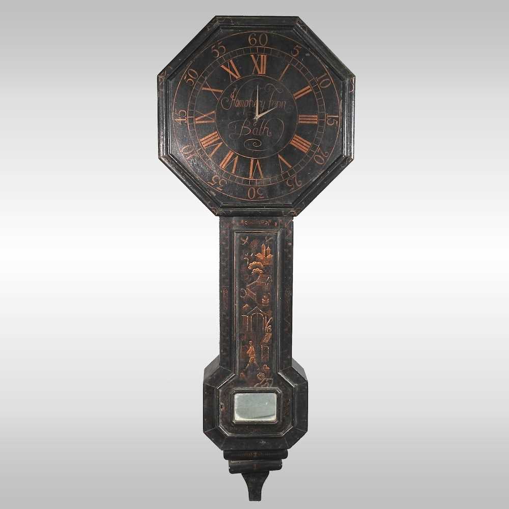 Lot 212 - An 18th century style ebonised Tavern clock,