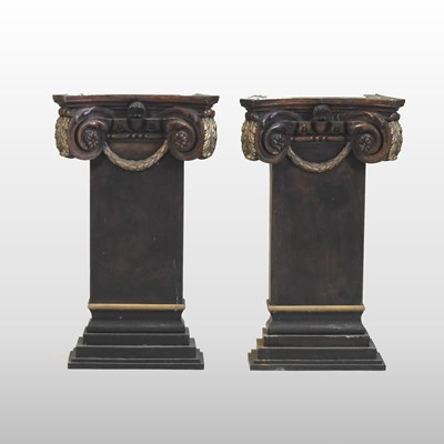 Lot 423 - A pair of neo-classical style iron columns