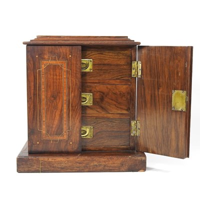 Lot 199 - An Edwardian walnut and inlaid collector's...