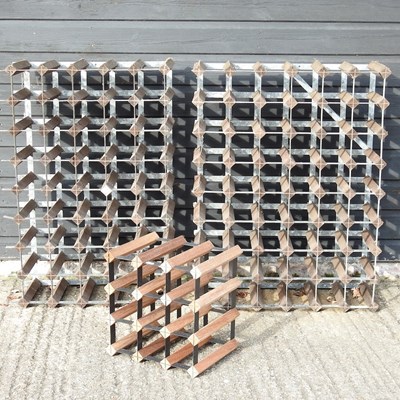 Lot 472 - A wine rack, together with two others (3)