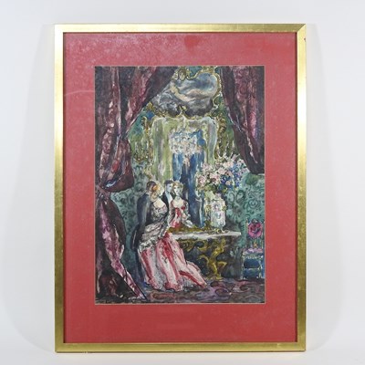 Lot 244 - Philippe Jullian, 1919-1977, interior scene...