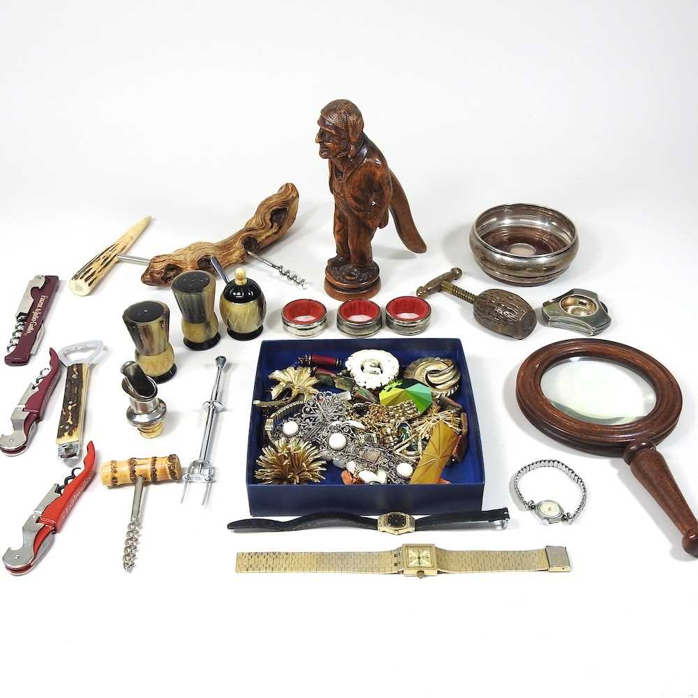 Lot 858 - A continental carved wooden novelty nutcracker,...