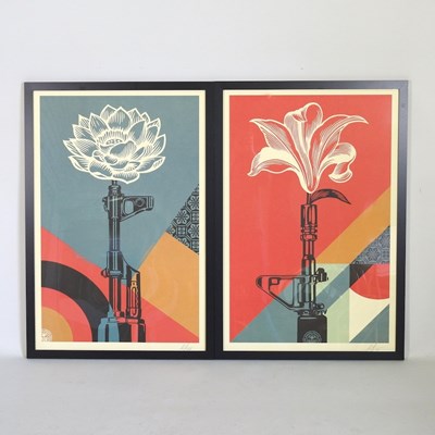 Lot 462 - Shepard Fairey, b1970, AK47, print, signed in...