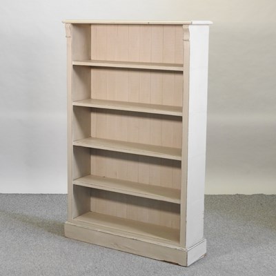 Lot 439 - A grey painted open bookcase