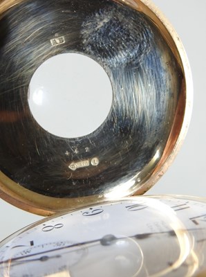 Lot 41 - A 9 carat gold cased half hunter pocket watch,...
