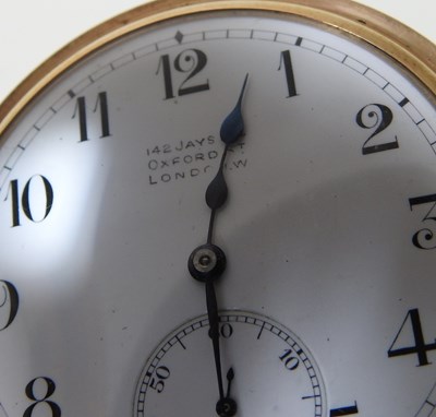 Lot 41 - A 9 carat gold cased half hunter pocket watch,...
