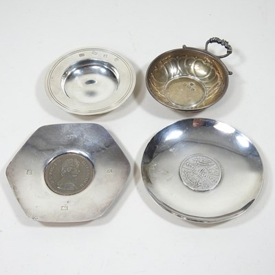 Lot 232 - A silver wine taster, of circular shape,...