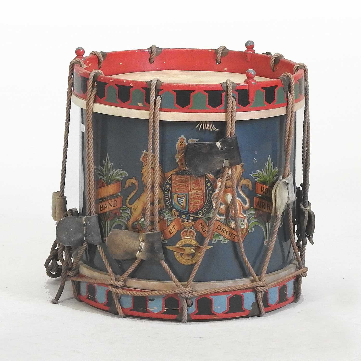 Lot 409 - A painted Royal Air Force military band drum