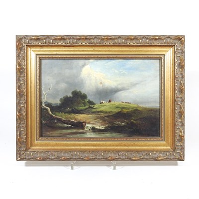 Lot 111 - English school, 19th century, landscape with...