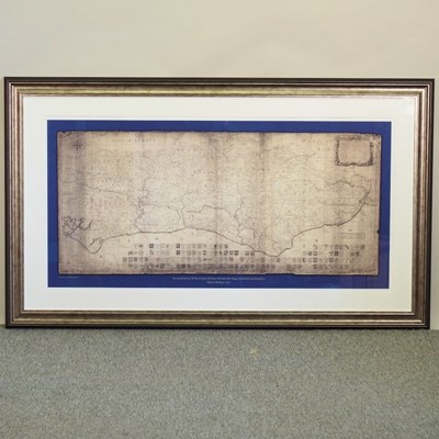 Lot 196 - A reproduction map of Sussex