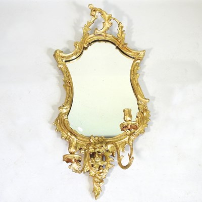 Lot 360 - A Rococo style gilt framed girandole, 20th...