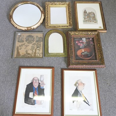 Lot 651 - A collection of caricatures, signed in pencil,...