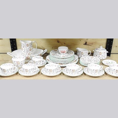 Lot 588 - A Minton Haddon Hall pattern part tea and...