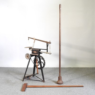 Lot 713 - A Hobbies reciprocating band saw, 86cm high,...