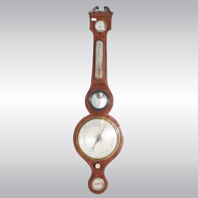 Lot 259 - A 19th century mahogany cased wheel barometer,...