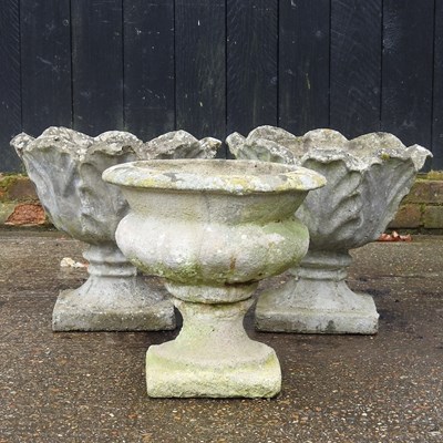 Lot 450 - SATURDAY - DAY TWO - A pair of cast stone...