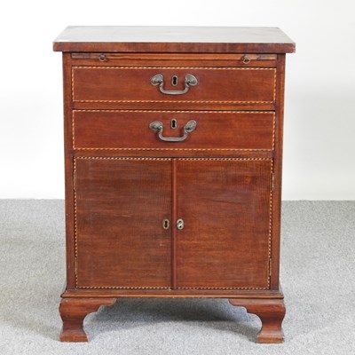 Lot 540 - An Edwardian mahogany side cabinet, with a...