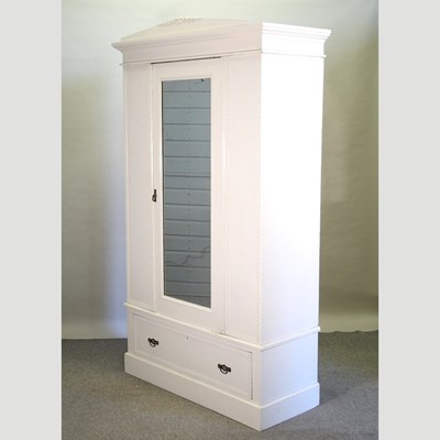 Lot 408 - An early 20th century and later painted single wardrobe