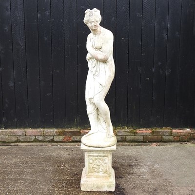 Lot 275 - A reconstituted stone garden statue of Pandora,...