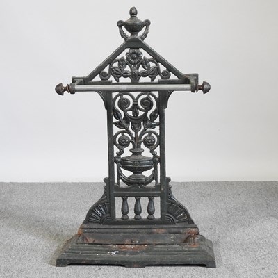 Lot 261 - A painted cast iron stick stand