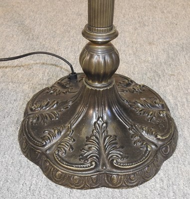 Lot 756 - A modern Tiffany style standard lamp and shade