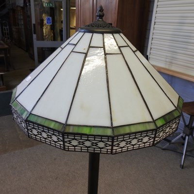 Lot 756 - A modern Tiffany style standard lamp and shade