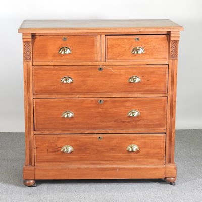 Lot 49 - A Victorian style hardwood chest of drawers