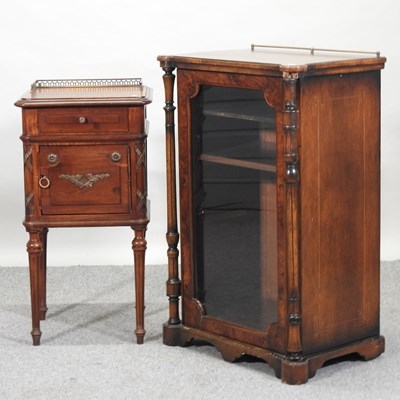 Lot 425 - A Victorian walnut pier cabinet