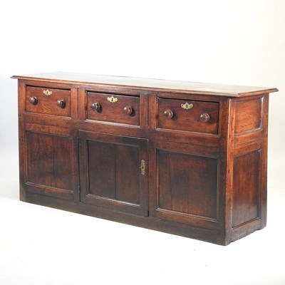 Lot 536 - An 18th century and later oak dresser base