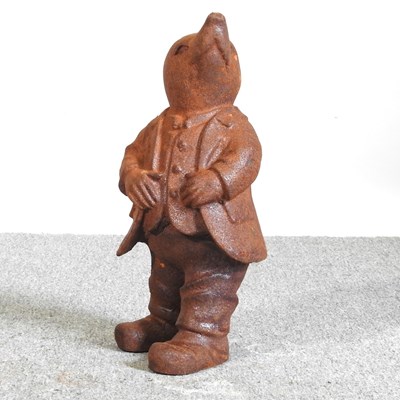 Lot 34 - A rusted metal garden model of Mr Mole, 45cm high